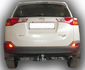 ТСУ для TOYOTA RAV 4  2013-… (C НЕРЖ. ПЛАСТИНОЙ)