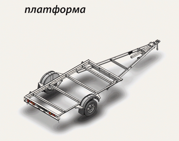 Автомобильный модульный прицеп ДОН Н5521
